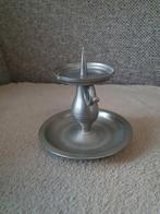 Antieke Tinnen Kandelaar 90%tin, Antiek en Kunst, Antiek | Kandelaars, Ophalen of Verzenden, Koper of Brons