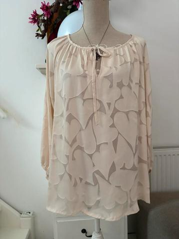 PLEIN PUBLIQUE  prachtige doorschijnend harten BLOUSE XL 42 beschikbaar voor biedingen