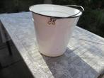 emaille emmer/Emaille antieke emmer/tuin/vintage/brocante, Ophalen of Verzenden