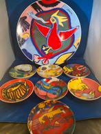 Corneille bord met 7 Corneille schaaltjes, Ophalen of Verzenden