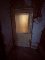 Oude binnendeur met oud geslepen glas, 120jaar oud, Doe-het-zelf en Verbouw, Deuren en Horren, Ophalen, Binnendeur, Minder dan 200 cm