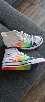 Converse All Stars Rainbow Flame - Maat 39,5, Wit, Converse, Ophalen of Verzenden, Sneakers of Gympen