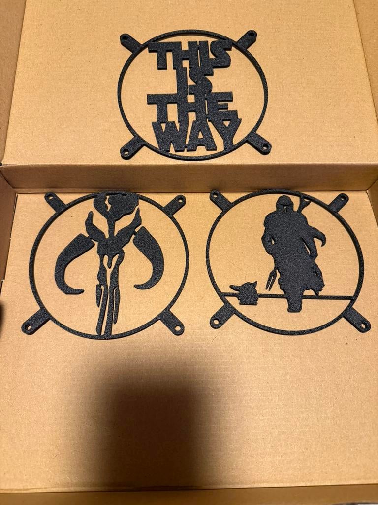 Pc fan covers 120mm Mandalorian gaming, Verzenden, Nieuw, Luchtkoeling