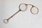 binocle lorgnon lorgnette 19de eeuw bril goud verguld, Antiek en Kunst, Ophalen of Verzenden