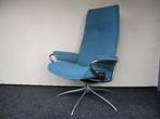 NIEUWSTAAT Stressless City High back blauw stof medium, Ophalen, Zo goed als nieuw, Metaal, 50 tot 75 cm
