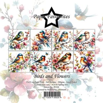 Paper Favourites 15 x 15 cm Birds and Flowers PF528 beschikbaar voor biedingen
