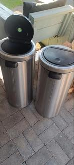 2 Brabantia prullenbakken, Huis en Inrichting, Ophalen, Zo goed als nieuw, Rvs, Minder dan 50 cm
