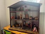 Vintage poppenhuis met meubeltjes, Ophalen, Gebruikt, Poppenhuis
