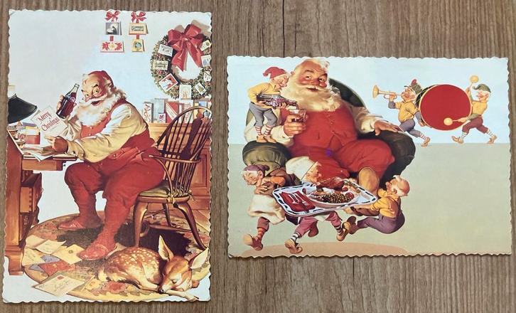 Coca Cola Kerstkaarten - Vintage, Verzamelen, Ansichtkaarten | Buitenland, Ongelopen, Overig Europa, 1980 tot heden, Ophalen of Verzenden