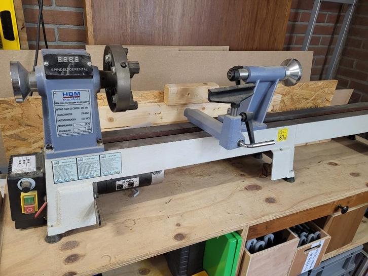 HBM draaibank, Doe-het-zelf en Verbouw, Draaibanken, Zo goed als nieuw, Houtdraaibank, 500 tot 1000 mm, Ophalen