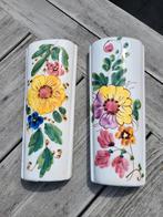 Vintage radiatorbakjes met bloemen, Ophalen of Verzenden