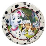 8 Kartonnen 101 Dalmatiers Gebaksbordjes - 19,5 cm, Ophalen of Verzenden, Nieuw, Feestartikel, Verjaardag