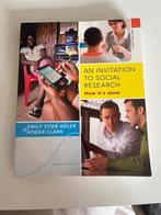 An Inviation to Social Research (How it's done), Boeken, Studieboeken en Cursussen, Gelezen, Diverse auteurs, Alpha, HBO
