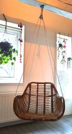 Sfeervolle rotan HANGSTOEL (incl. ophangbevestiging), Ophalen, Sfeervol en stoer, boho, Ibiza, Bruin, Riet of Rotan
