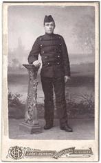 CDV - Militair Uniform Muts - Foto Henning Middelburg, Verzamelen, Gebruikt, Foto, Ophalen of Verzenden, Voor 1940