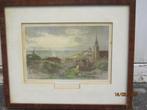ScheveningenKLEUREN , Gravure Vanaf het Duin Gezien., Antiek en Kunst, Ophalen