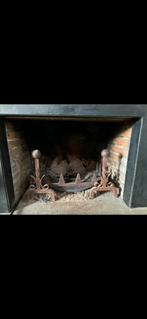 Antieke Openhaard Bokken + Haardscherm, Ophalen, Gebruikt
