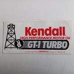 Oude sticker.   Kendall motor oil.   GT.1 TURBO., Verzamelen, Ophalen of Verzenden, Zo goed als nieuw, Overige typen