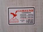 sticker kassenbouw J.C.A.VALK & ZN.B.V., Verzamelen, Ophalen of Verzenden, Zo goed als nieuw, Bedrijf of Vereniging