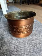 Roodkoperen hang bloempot, Tuin en Terras, Bloempotten, Ophalen, Gebruikt, Rond, Minder dan 25 cm