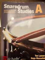 Snaredrum studies A, Muziek en Instrumenten, Bladmuziek, Verzenden, Drums of Percussie, Les of Cursus, Zo goed als nieuw