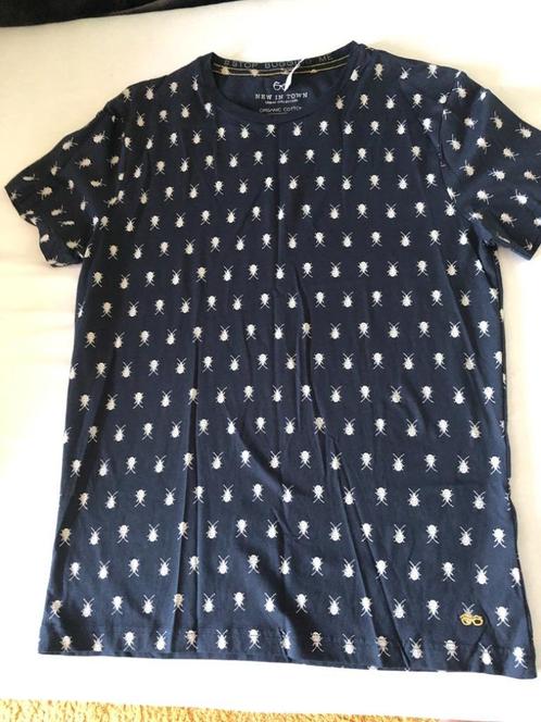 Nieuw donkerblauw t-shirt met kevertjes mt L, Kleding | Heren, T-shirts, Nieuw, Maat 52/54 (L), Blauw, Ophalen of Verzenden