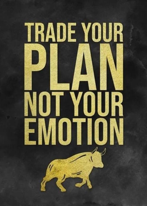 Crypto Trading Canvas Schilderij "Trade your plan", Huis en Inrichting, Woonaccessoires | Wanddecoraties, Nieuw, Ophalen of Verzenden