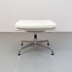 1x Vitra Eames EA 223 Soft Pad Hocker Wit Leer - Gepolijst
