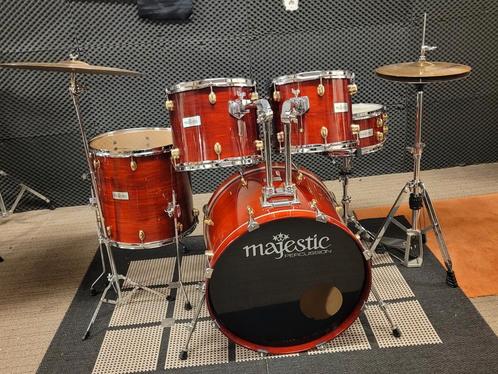 Majestic gelakte set in hele nette staat, Muziek en Instrumenten, Drumstellen en Slagwerk, Gebruikt, Overige merken, Ophalen
