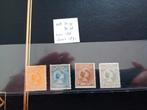 Nederland nvph 34 35 36 38 Koningin Wilhelmina hangend haar, Ophalen of Verzenden, T/m 1940, Postfris