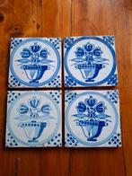 4 Antieke tegels, Delft, Makkum, Ophalen of Verzenden