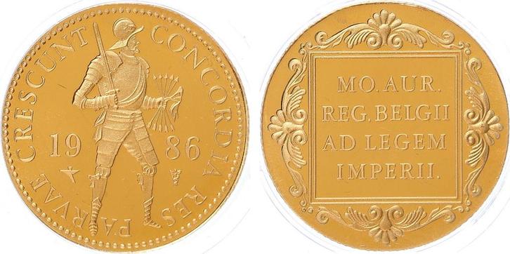 gouden dukaat 1986 proof, Postzegels en Munten, Munten | Nederland, Losse munt, Overige waardes, Koningin Beatrix, Goud, Ophalen of Verzenden