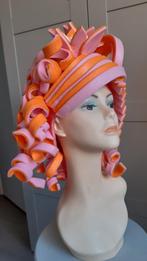 Oranje Rosé foam Pruik Carnaval, Ophalen of Verzenden, Nieuw, Carnaval