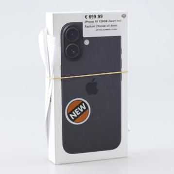 iPhone 16 128GB Zwart | Nieuw Uit doos beschikbaar voor biedingen