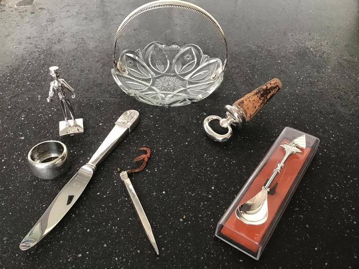 Lot antiek zilver. Van alles wat. Gemerkt., Antiek en Kunst, Antiek | Goud en Zilver, Zilver, Ophalen of Verzenden