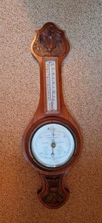 Antieke Houten Barometer met Thermometer, Ophalen of Verzenden, Gebruikt, Barometer
