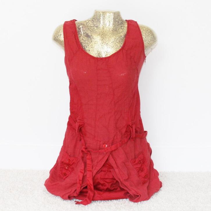 Mooi 2026 Jurkje 100% Katoen (M) - 2 € 30,-, Kleding | Dames, Jurken, Zo goed als nieuw, Maat 38/40 (M), Rood, Boven de knie, Ophalen of Verzenden