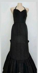 Zwarte lange gelegenheidsjurk met kant en tule van Vogue, Kleding | Dames, Gelegenheidskleding, Maat 38/40 (M), Overige typen