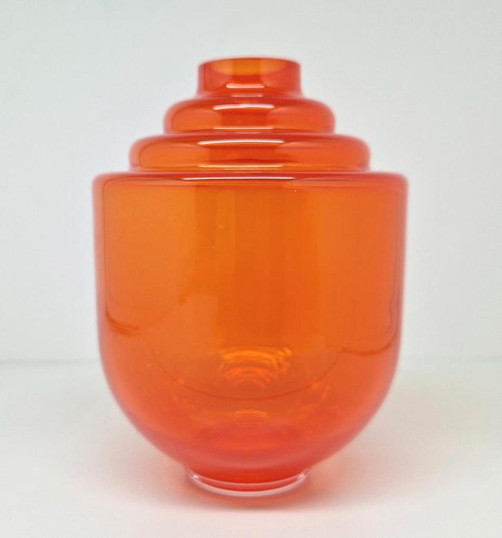 Floris Meydam Glasfabriek Leerdam oranje Ariane vaasje 2007., Antiek en Kunst, Antiek | Glas en Kristal, Ophalen of Verzenden