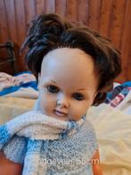 Grote vintage babypop met donker haar, Verzamelen, Poppen, Ophalen of Verzenden, Zo goed als nieuw, Pop