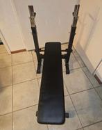 Zwarte verstelbare & opklapbare bankdrukbank, Sport en Fitness, Fitnessapparatuur, Ophalen, Gebruikt, Krachtstation, Buik