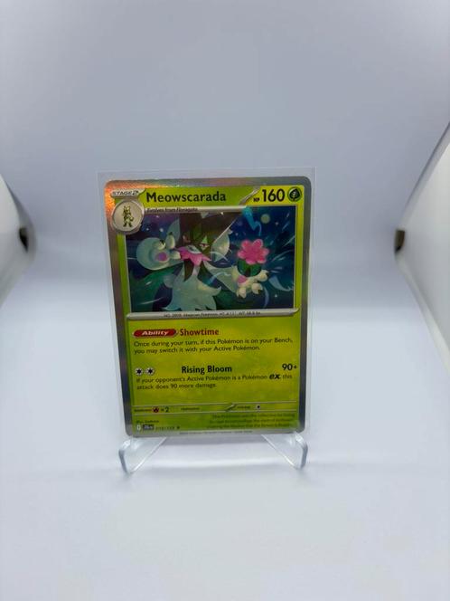 Meowscrada 018/159 holo, Hobby en Vrije tijd, Verzamelkaartspellen | Pokémon, Zo goed als nieuw, Losse kaart, Ophalen of Verzenden