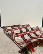 Vintage handgemaakt kleedje rood en groen, Ophalen of Verzenden, Zo goed als nieuw, X, X
