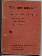 Skoda Popular onderdelenboek auto, Auto diversen, Handleidingen en Instructieboekjes, Ophalen of Verzenden