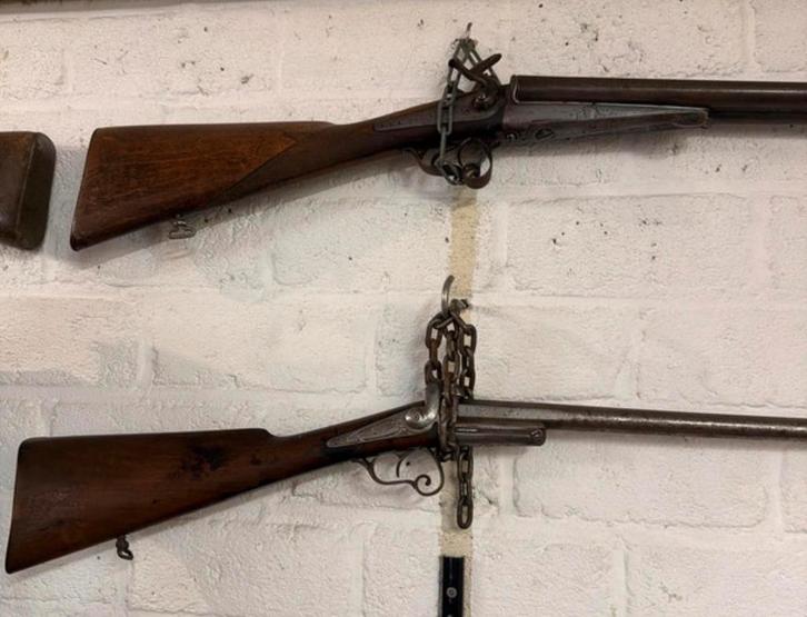 Antiek Jachtgeweer - Enkel & Dubbelloops, Antiek en Kunst, Antiek | Overige Antiek, Ophalen