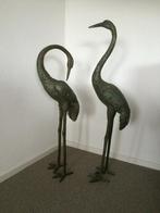 Kraanvogels, bronzen look - Set van Twee, Antiek en Kunst, Antiek | Koper en Brons, Ophalen