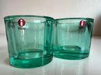 2 Iittala KIVI Marimekko Waxinelichthouder~Light Green 1995, Ophalen of Verzenden, Zo goed als nieuw, Overige materialen, Minder dan 25 cm