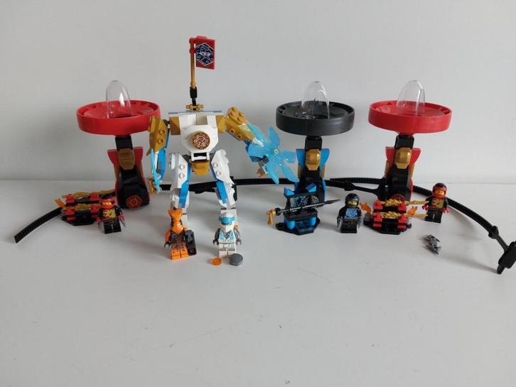 Lego Ninjago, 70633 (2x), 70634, 71761. Spinners + Mech, Kinderen en Baby's, Speelgoed | Duplo en Lego, Zo goed als nieuw, Lego