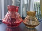 Leuke, kleurige vaasje Daan Kromhout, Huis en Inrichting, Overige kleuren, Ophalen of Verzenden, Minder dan 50 cm, Glas