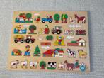 NIEUW: grote houten noppenpuzzel Johntoy, Ophalen, 10 tot 50 stukjes, Nieuw, Van hout